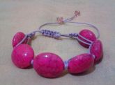 Pulseira Shambala Pedra Rosa